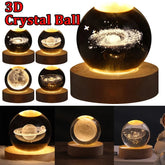🌙✨ Crystal Ball LED Night Light – 3D Galaxy & Moon Design for a Magical Atmosphere!